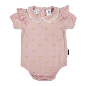 Unicorn Frill Bodysuit Dusty Pink