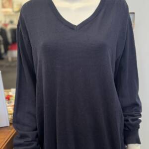 V Neck Navy Sweater